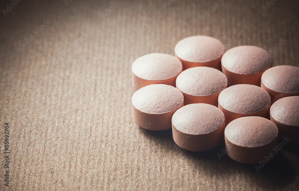 Group of Pink Tablets