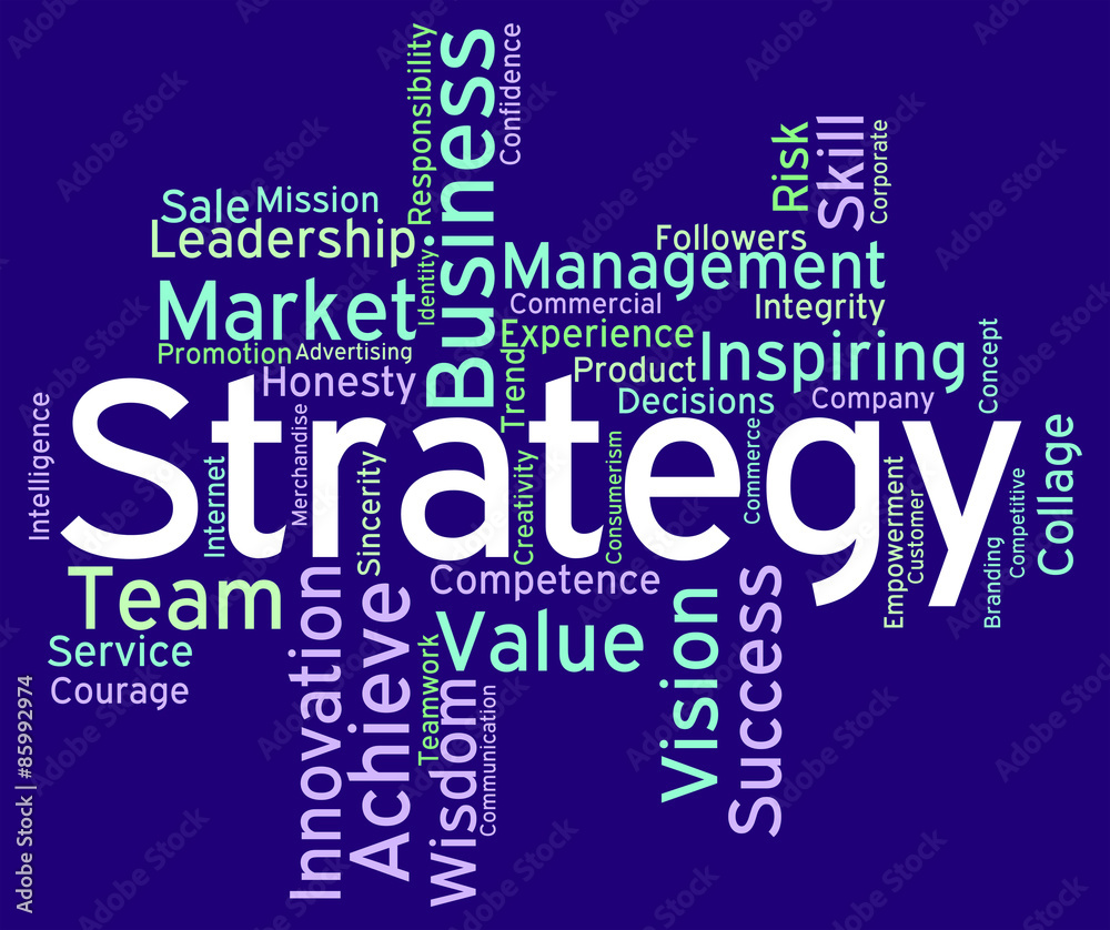 Strategy Words Means Planning Solutions And Wordcloud Strategy Words Means Planning Solutions And Wordcloud