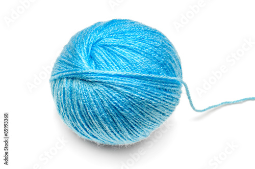 Ball with blue thread for sewing