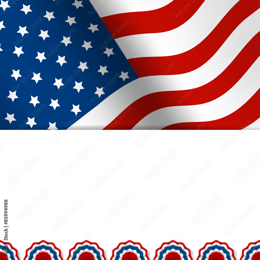 american flag with space for text