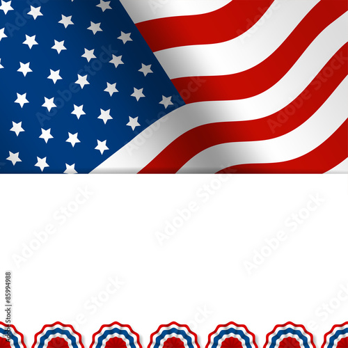 american flag with space for text
