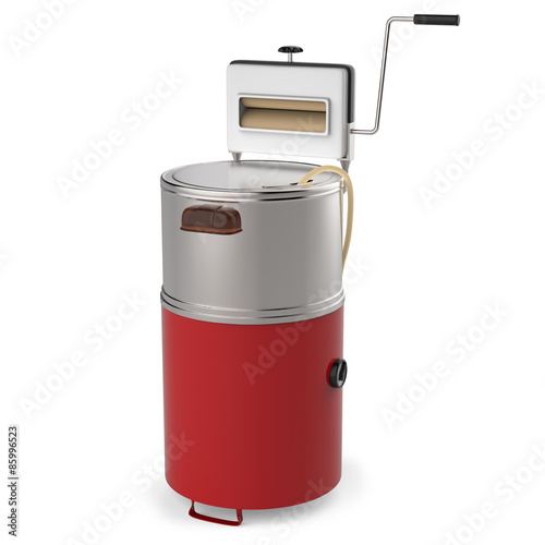 Old Washing Machine Isolated on White