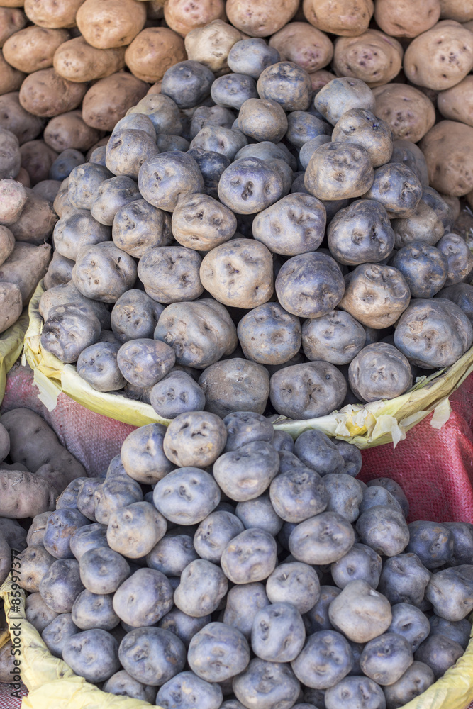 Potatoes in a Peru marketplace in Arequipa. Potatoes in a Peru marketplace in Arequipa.