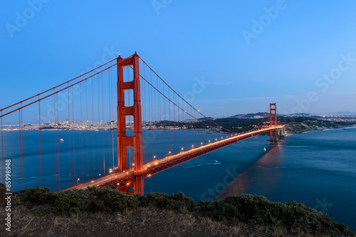 Golden gate bridge at night , San Francisco