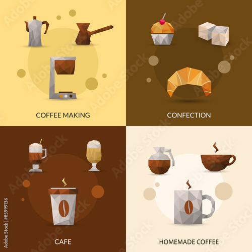 Coffee And Confectionery Icon Set