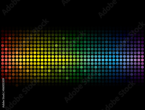 Graphic of colorful equalizer.