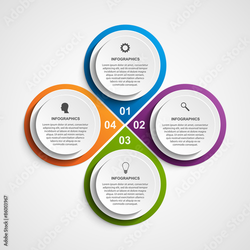 Abstract business options infographics template.