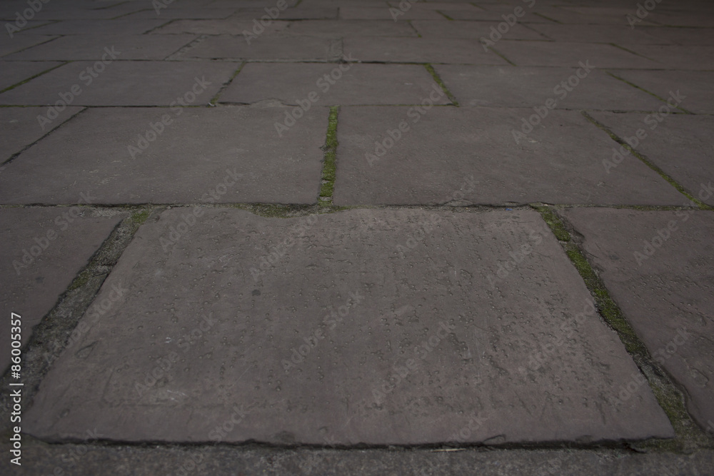 Obraz premium road from the concrete tiles
