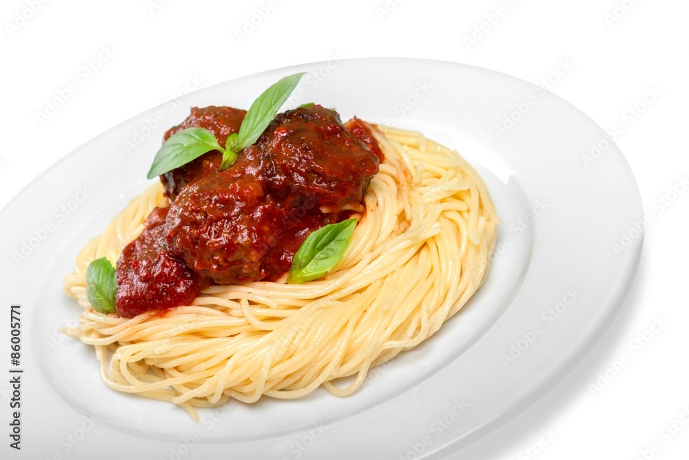Spaghetti, Pasta, Meatball.