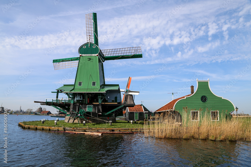 Fotografie les moulins de Zaanse Schans