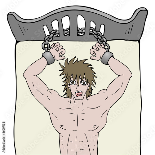 character in bed