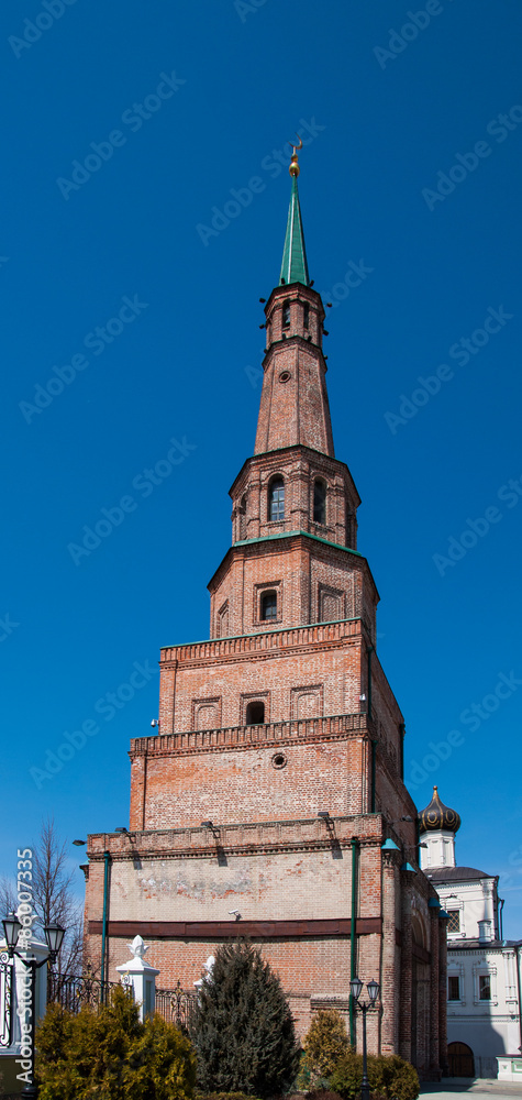The Soyembika tower in the Kazan Kremlin - famous falling tower