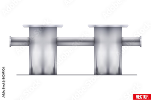 Vector Marina bollard for boats, ships and yachts mooring