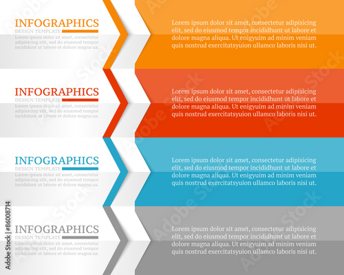 Infographics design template. Business concept with 4 options. 