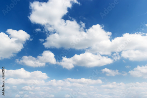 white clouds and blue sky