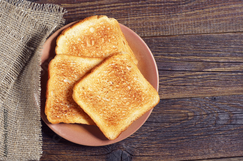 Slices of toast bread photo