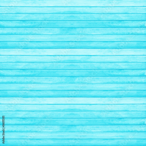 Wooden wall texture background, Scuba blue pantone color.