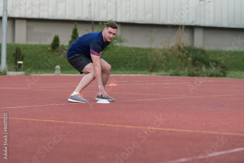 Athlete Running To The Cone © Jale Ibrak
