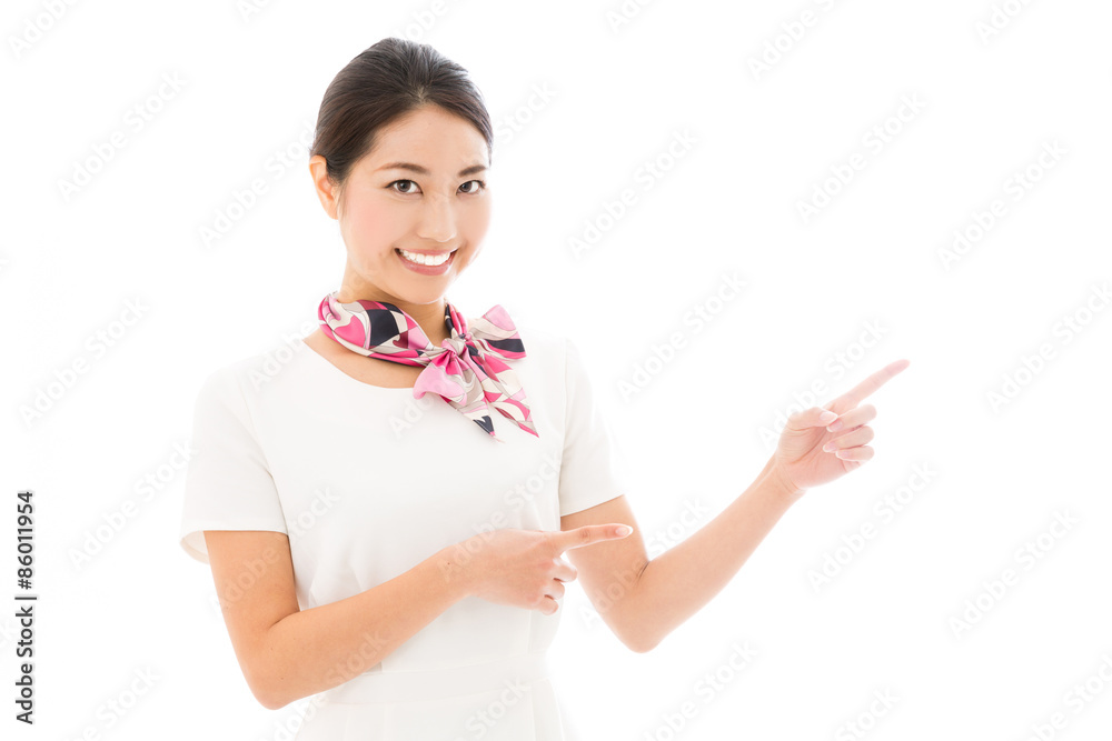 young asian woman business image on white background young asian woman business image on white background