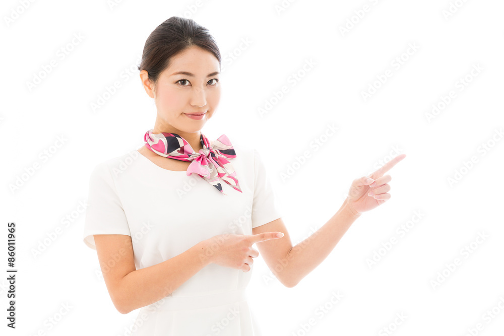 young asian woman business image on white background young asian woman business image on white background