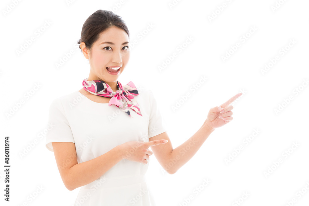 young asian woman business image on white background young asian woman business image on white background