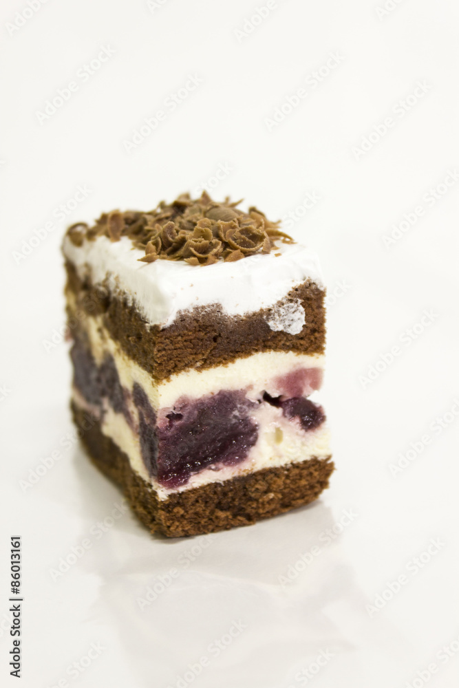 Blackforest cake isolated on white background. Blackforest cake isolated on white background.