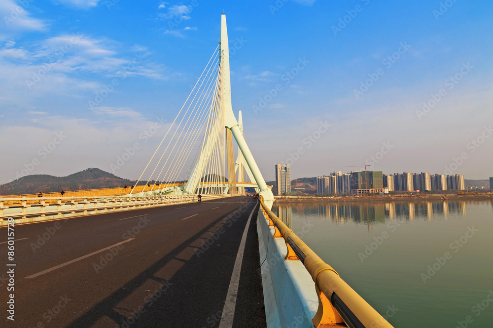Fototapeta premium road on bridge