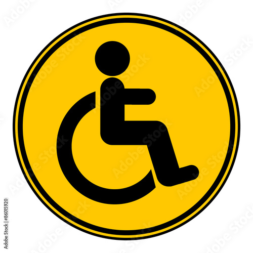 Disabled sign button.
