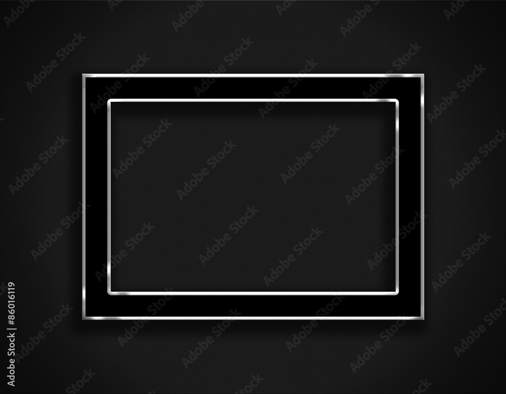 Black frame on black background Black frame on black background