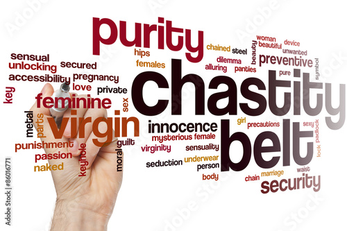 Bilde på lerret Chastity belt word cloud