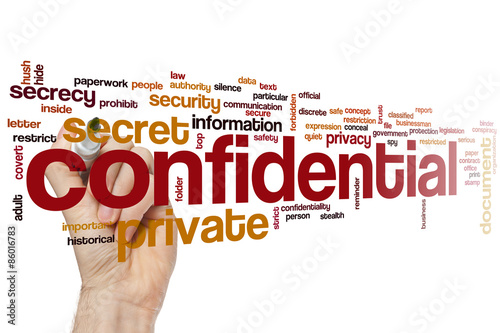 Confidential word cloud