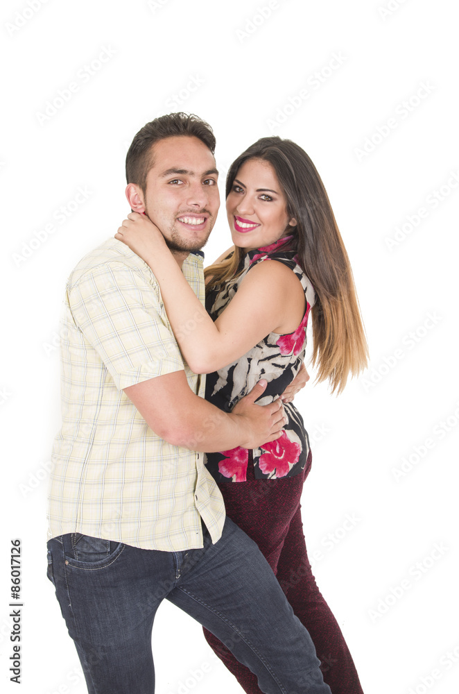 Lovely couple embraced