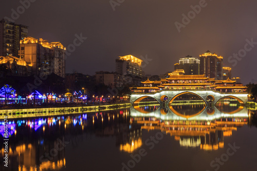 night lounge bridge at chengdu,china