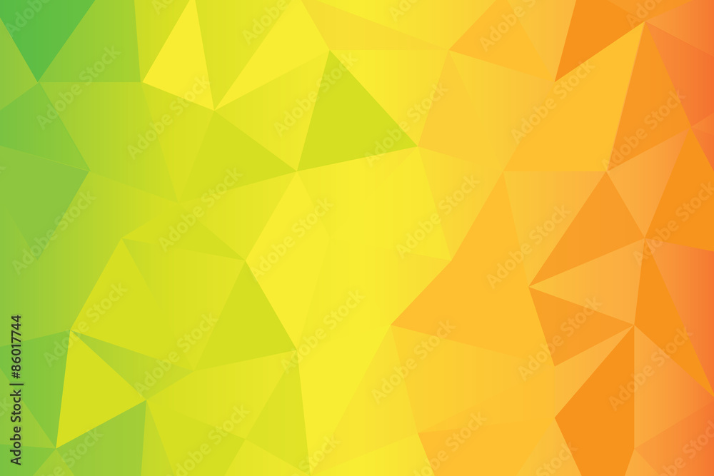 Fototapeta premium greenyellow orange poly background