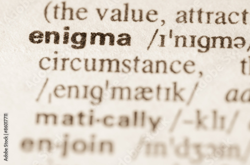 Dictionary definition of word enigma