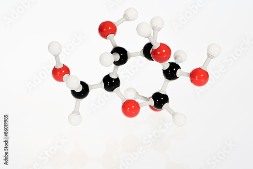 Chemistry model for glucose atom