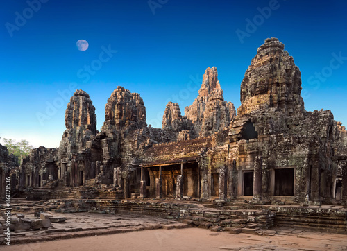 Temple Ruined Bayon, Angkor, Cambodia
