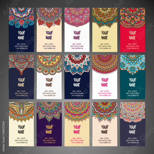 Business card. Vintage decorative elements.
