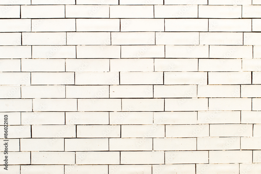 Obraz premium Brick wall painted white, Background