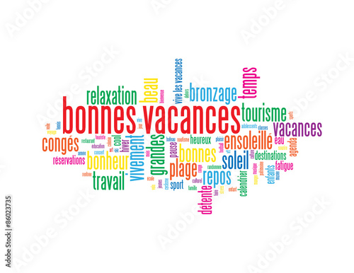 Nuage de Tags BONNES VACANCES