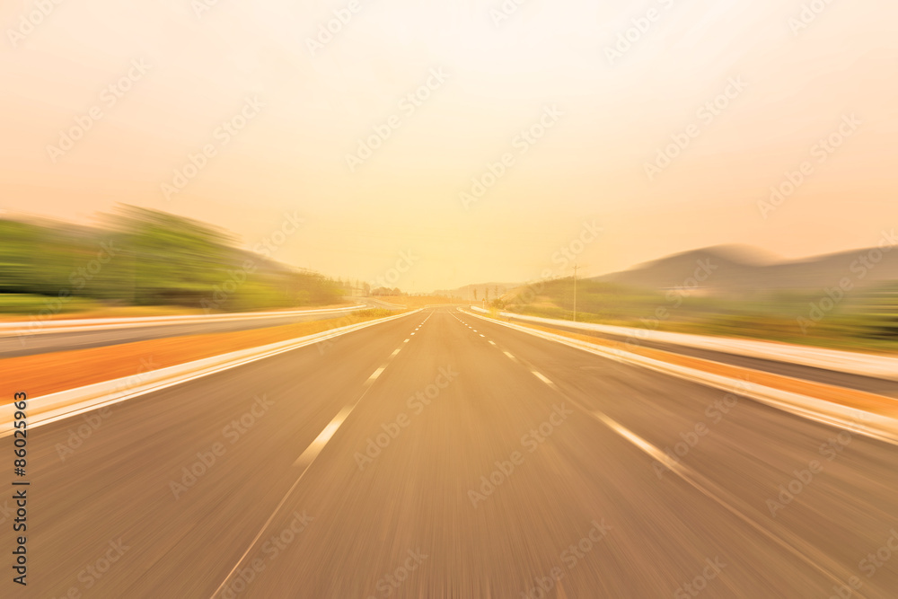 Naklejka premium road with blue sky