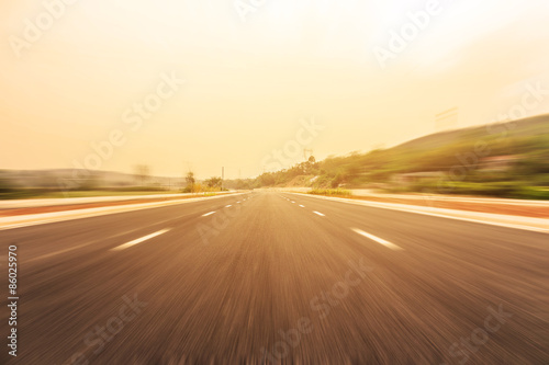 road with blue sky