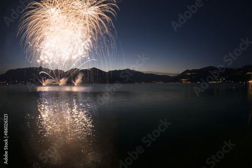 Fireworks on the Lake Maggiore, Luino - Italy