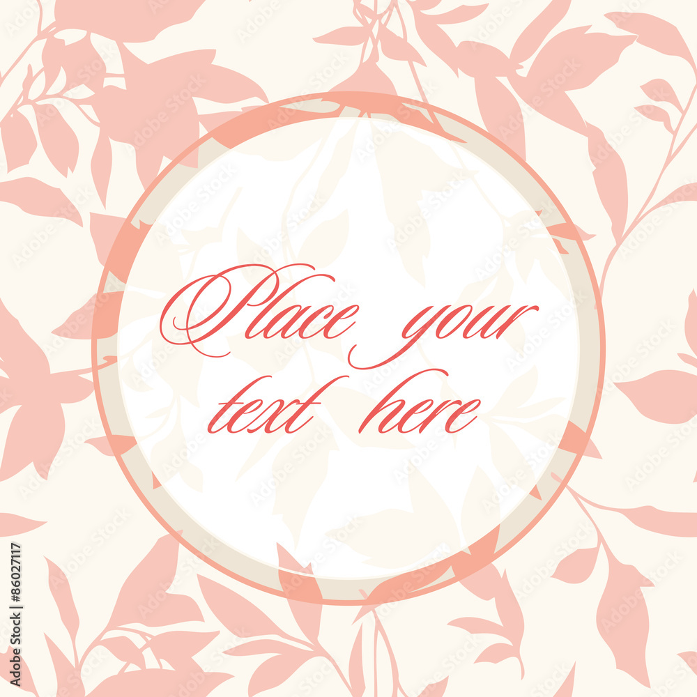 Obraz premium Flower frame. Vector floral illustration