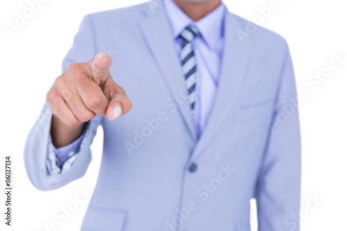  Handsome businessman gesturing with hands