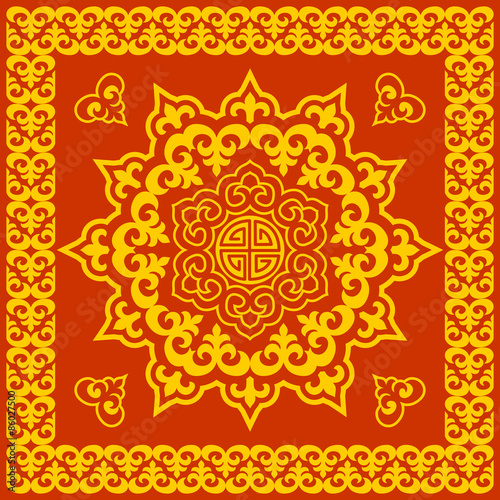 Oriental round pattern