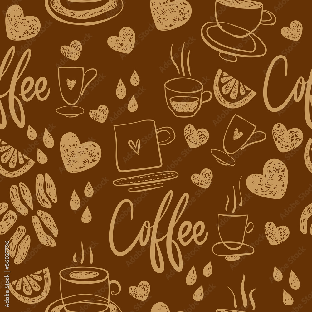 Coffee seamless pattern Coffee seamless pattern