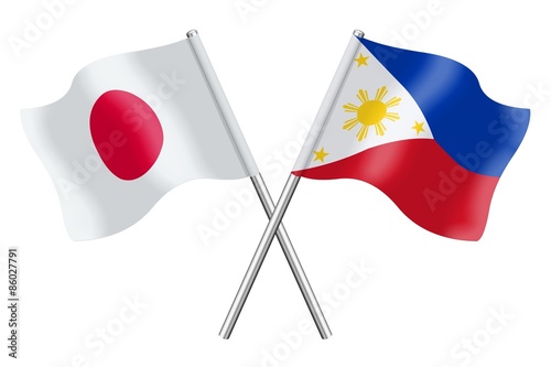 Flags: Japan and Philippines photo