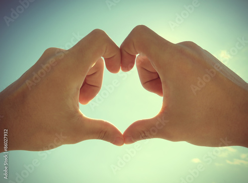 Hands in Heart Shape