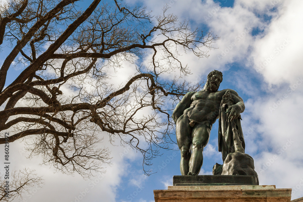 Hercules statue in the park Tsarskoye Selo, Russia..